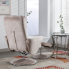 SC.Paddington Recliner Chair - Footstool in Champagne